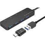 USB концентратор HUB-04MB Black H00003293