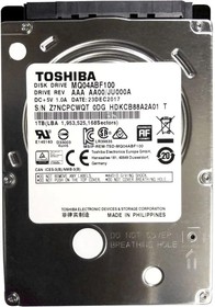 Фото 1/9 1TB Toshiba SATA3 MQ04ABF100 MQ04 512E (5400rpm) 128Mb 2.5"