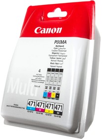 Фото 1/9 Картридж струйный Canon CLI-471C/M/Y/Bk 0401C004 многоцветный для Canon Pixma MG5740/MG6840/MG7740