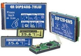 EA DIP240B-7KLW, LCD Graphic Display Modules & Accessories Black/White Contrast White LED Backlight