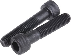 M12 x 60mm Hex Socket Cap Screw Black, Self-Colour Steel