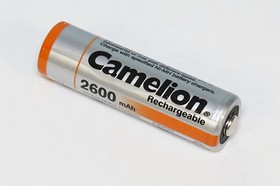 Фото 1/3 Аккумуляторная батарея, напряжение 1.2 В, 2500 мАч, тип AA ACCU, электро-химическая система никель-металлогидридная, CAMELION