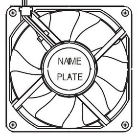 08025SA-24M-EA-D0, DC Fans DC Axial Fan, 80x80x25mm, 24VDC, 36CFM, Flange Mount, Ball Bearing, Lead Wires