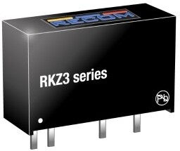 Фото 1/2 RKZ3-2405S, Isolated DC/DC Converters - Through Hole 3W 24Vin 5Vout 600mA SIP7