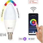 Лампа светодиодная Умная Connect 5Вт WIFI RGBW E14 EKF slwf-e14-rgbw