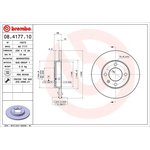 08417710, Диск тормозной передн AUDI: 80 72-78, 80 78-86, COUPE 80-88, SEAT ...