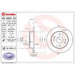 08.5803.21, Диск тормозной ACURA: CL 2.3 Vtec 96-03 \ HONDA ...