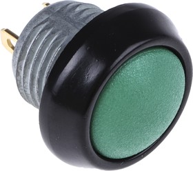 Фото 1/4 59 Series Miniature Push Button Switch, Momentary, Panel Mount, 13.65mm Cutout, SPST, Clear LED, 125V ac