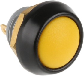 Фото 1/4 59 Series Miniature Push Button Switch, Momentary, Panel Mount, 13.65mm Cutout, SPST, Clear LED, 125V ac