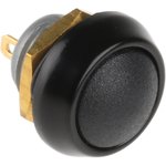 59-111, Pushbutton Switch OFF-(ON) 1NO Panel Mount Black