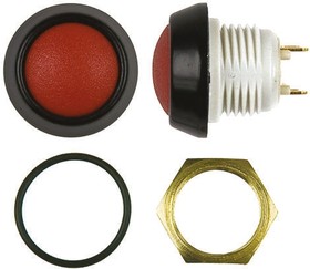 48-2-RB-N-RD-B, Pushbutton Switches MIN-SEAL ELECTROMECH SWTCH MAINTAINED-RED
