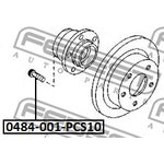 0484-001-pcs10, ШПИЛЬКА КОЛЁСНАЯ (уп. 10 шт./ цена за упаковку) MITSUBISHI ...