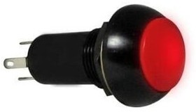 LP3-41G321W, Pushbutton Switches 15/32\"Thrd Rear Mnt 12V Red LED
