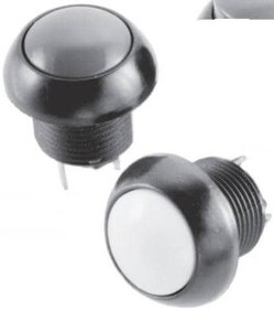 P9-111121, Pushbutton Switches 5A Red Flush Dome 2 Circuit Solder