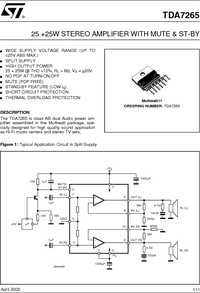 Tda7265 схема подключения