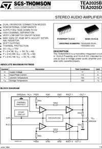 Tea2025b datasheet схема включения