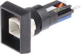Фото 1/2 TH501000000, Illuminated Push Button Switch, Momentary, Panel Mount, 16mm Cutout, SPDT