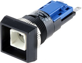 Фото 1/3 513000-601, Illuminated Push Button Switch, Latching, Panel Mount, 16mm Cutout, SPDT, IP40