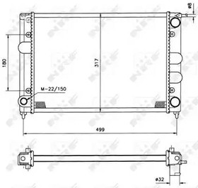 Фото 1/5 529505, Радиатор охлаждения VW CORRADO 89-95, GOLF I 77-93, GOLF II 83-92, JETTA I 78-84, JETTA II 84-92, SCIROCCO 75-92,