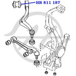 HR811187, Сайлентблок нижнего заднего рычага передней подвески