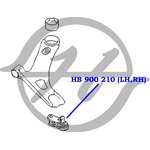 HB900210, Опора шаровая