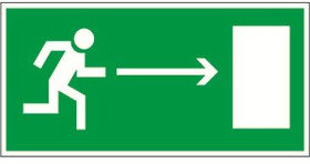 Белый свет Знак безопасности NPU-3413.E03"Напр. к эвакуационному выходу направо"