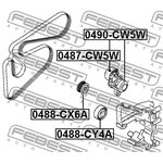 Ролик обводной MITSUBISHI LANCER CY 08- 0488-CY4A