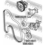 Ролик MITSUBISHI L200,L200 SPORTERO KA4T 2005.05- [GE] обводной \ 0488-KG4W FEBEST