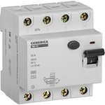 Выключатель дифференциального тока (УЗО) 4п 40А 30мА тип AC ВД1-63 GENERICA ...