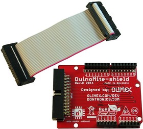 Фото 1/3 DUINOMITE-SHIELD, Плата расширения для модулей DUINOMITE форм-фактора Arduino с 26-pin коннектором