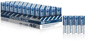 Фото 1/2 Ergolux...LR6 Alkaline BOX40 ( LR6 BOX40, батарейка,1.5В) (40 шт. в уп-ке)