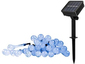 Фото 1/6 Светильник светодиодный SLR-G08-30B садовый; гирлянда капли син. солнечная батарея ФАZА 5040946