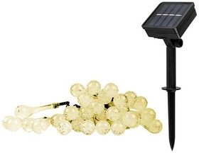 Фото 1/6 Светильник светодиодный SLR-G08-30W садовый; гирлянда капли теплый бел. солнечная батарея ФАZА 5040960