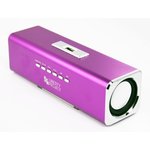 Колонки портативные "LP" K-101 Фиолет. (Металл+3.5 мм+USB+microSD+заменяемый ...