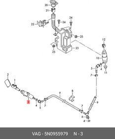 5N0955979, Форсунка омывателя фар VW TIGUAN лев.