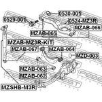 0529001, болт с эксцентриком MAZDA 3, 5