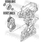 0587-MZ3, 0587-MZ3_ролик натяжной !без натяж.\ Mazda 3 Bk 2003-2008