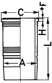 Фото 1/3 89324110, Гильза цилиндра FRM/FPM WET CYLINDER LINER MAN 128