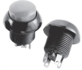 P9-411221, Pushbutton Switches 5A Red Raised Dome 2 Circuit Solder
