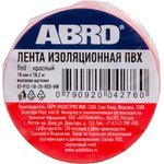 ET-912-18-20-RED-RW, Изолента ПВХ красная 18 мм X 18,2 м ABRO, шт