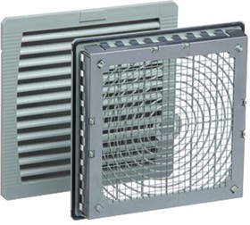 PF43000 11843151055, PF 43.000 EMC Series Filter Fan, 115 V ac, AC Operation, 256m³/h Filtered, 380.8m³/h Unimpeded, IP54, 252 x