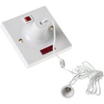 3164 WHI, White Ceiling Pull Switch, 50A 1 Way