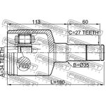 1011-CAPTLH, Шрус внутренний левый 34x35x27