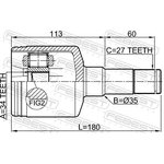 1011-CAPTLH, Шрус внутренний левый 34x35x27