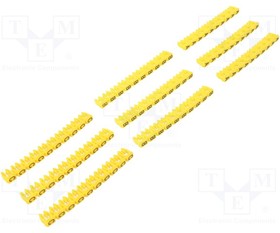 72516, Набор маркеров проводов; Маркировка: A,B,C; 2,5мм; желтый