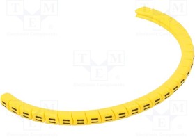 PA-02003PV40.=, Маркер для проводов и кабеля; Маркировка: =; 1,3-3мм; ПВХ; желтый