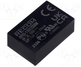 RP03-11012SRAW, Isolated DC/DC Converters - Through Hole 3W 36-160Vin 12Vout 250mA