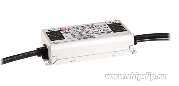 XLG-100-L-A, AC/DC LED, 71-142В,0.7А,100Вт,IP67 блок питания для