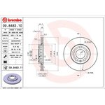 09.8483.11, Диск тормозной передн, SKODA: FABIA 99-08/06-14 ...