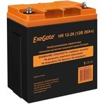 Аккумуляторная батарея ExeGate HR 12-26 (12V 26Ah, под болт М5)